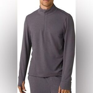 Prana Men’s Altitude Tracker 1/4 Zip Gray Size Medium